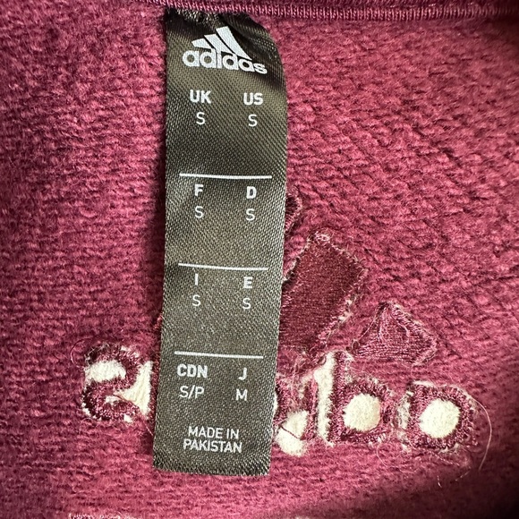 peloton adidas Burgundy Sweatshirt size small - Picture 5 of 5